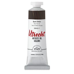 Utrecht Artists' Oil Paint - Burnt Umber, 37 ml tube