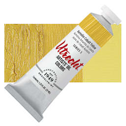 Utrecht Artists' Oil Paint - Aureolin Cobalt Yellow, 37 ml tube and swatch
