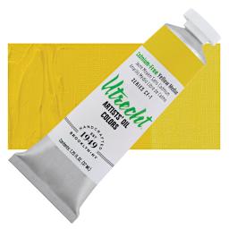 Utrecht Artists' Oil Paint - Cadmium-Free Yellow Medium, 37 ml tube and swatch