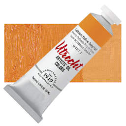 Utrecht Artists' Oil Paint - Cadmium Yellow Deep, 37 ml, Tube and swatch