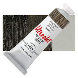 Utrecht Artists' Oil Paint - Davey's Grey, 37 ml, Tube and swatch