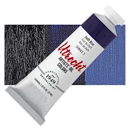 Utrecht Artists' Oil Paint - Delft Blue, 37 ml tube and swatch