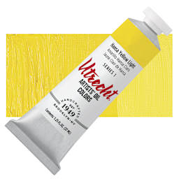 Utrecht Artists' Oil Paint - Hansa Yellow Light, 37 ml tube and swatch