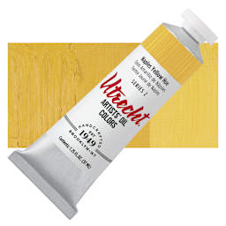 Utrecht Artists' Oil Paint - Naples Yellow Hue, 37 ml tube and swatch
