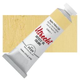 Utrecht Artists' Oil Paint - Naples Yellow Light, 37 ml tube and swatch