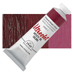 Utrecht Artists' Oil Paint - Permanent Alizarin Crimson, 37 ml tube and swatch