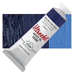 Utrecht Artists' Oil Paint - Phthalo Blue Green shade, 37 ml tube and swatch