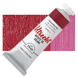 Utrecht Artists' Oil Paint - Quinacridone Red, 37 ml tube and swatch