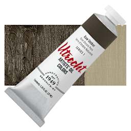 Utrecht Artists' Oil Paint - Raw Umber, 37 ml tube and swatch