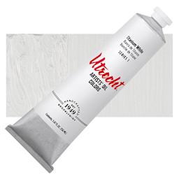 Utrecht Artists' Oil Paint - Titanium White, 150 ml tube and swatch
