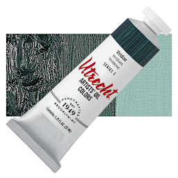 Utrecht Artists' Oil Paint - Viridian, 37 ml tube and swatch