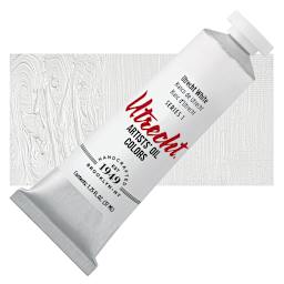 Utrecht Artists' Oil Paint - Utrecht White, 37 ml, Tube and swatch