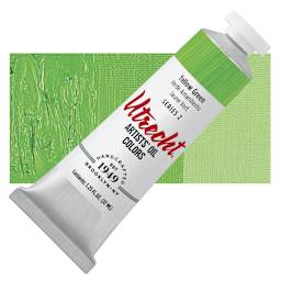 Utrecht Artists' Oil Paint - Yellow Green, 37 ml tube and swatch