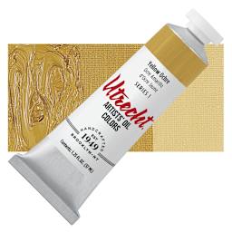 Utrecht Artists' Oil Paint - Yellow Ochre, 37 ml tube and swatch