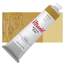 Utrecht Artists' Oil Paint - Yellow Ochre, 150 ml tube and swatch
