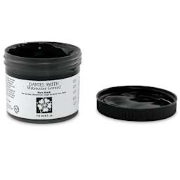 Daniel Smith Watercolor Ground - 4 oz Mars Black Jar shown open
