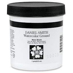 Daniel Smith Watercolor Ground - Front of 16 oz Mars Black Jar shown 