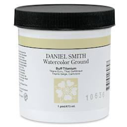 Daniel Smith Watercolor Ground - Front of 16 oz Buff Titanium Jar shown 