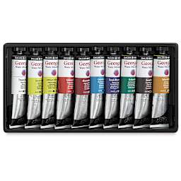 Water Mixable Oil Paint Sets - Introduction Set of 10 shown in tray 