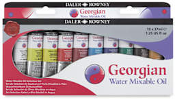 Water Mixable Oil Paint Sets - Front of Selection Set of 10 showing paint colors