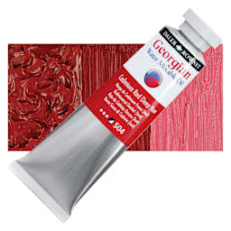 Georgian Water Mixable Oil - Cadmium Red Deep Hue, 37 ml tube and swatch