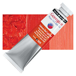 Georgian Water Mixable Oil - Cadmium Red Light Hue, 37 ml tube and swatch
