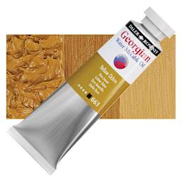 Georgian Water Mixable Oil - Yellow Ochre, 37 ml tube and swatch