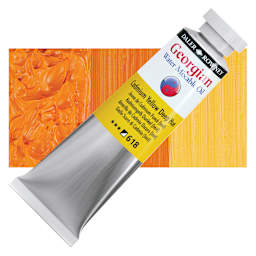 Georgian Water Mixable Oil - Cadmium Yellow Deep Hue, 37 ml tube and swatch