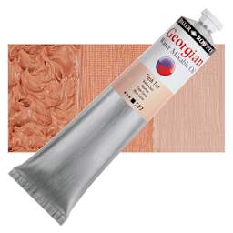 Georgian Water Mixable Oil - Peach Pink, 200 ml tube and swatch