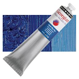 Georgian Water Mixable Oil - Cobalt Blue Hue, 200 ml tube and swatch