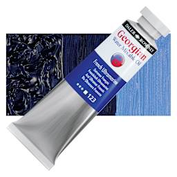 Georgian Water Mixable Oil - French Ultramarine, 37 ml tube and swatch