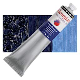 Georgian Water Mixable Oil - French Ultramarine, 200 ml tube and swatch