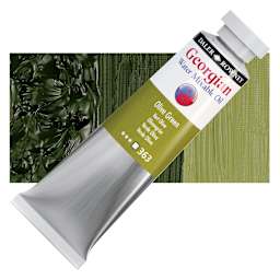 Georgian Water Mixable Oil - Olive Green, 37 ml tube and swatch