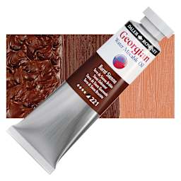 Georgian Water Mixable Oil - Burnt Sienna, 37 ml tube and swatch