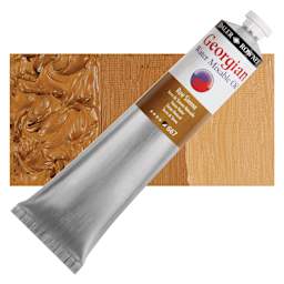 Georgian Water Mixable Oil - Raw Sienna, 200 ml tube and swatch