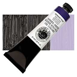 Daniel Smith Water-Soluble Oil - Carbazole Violet, 37 ml Tube and swatch
