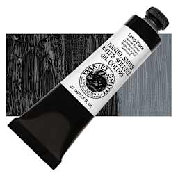Daniel Smith Water-Soluble Oil - Lamp Black, 37 ml Tube and swatch