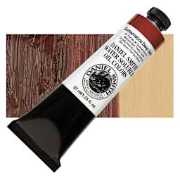 Daniel Smith Water-Soluble Oil - Quinacridone Deep Gold, 37 ml Tube and swatch