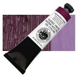 Daniel Smith Water-Soluble Oil - Quinacridone Violet, 37 ml Tube and swatch