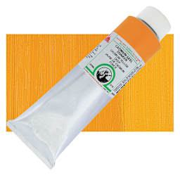 Old Holland Classic Oil Color - Cadmium Yellow Deep, 225 ml tube and swatch