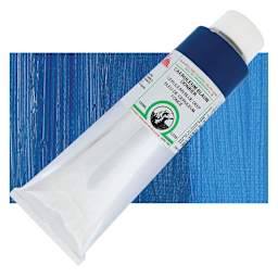 Old Holland Classic Oil Color - Cerulean Blue Deep, 225 ml tube and swatch
