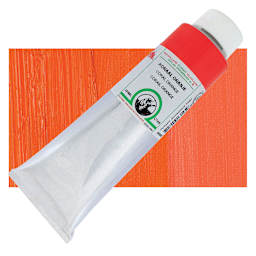 Old Holland Classic Oil Color - Coral Orange, 225 ml tube and swatch