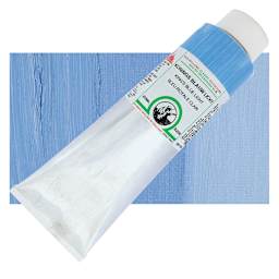 Old Holland Classic Oil Color - King's Blue Light, 225 ml tube and swatch