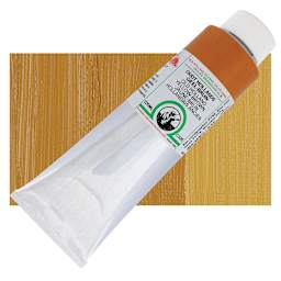 Old Holland Classic Oil Color - Old Holland Yellow Brown, 225 ml tube and swatch