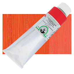 Old Holland Classic Oil Color - Scheveningen Red Scarlet, 225 ml tube and swatch