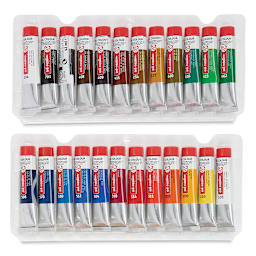 Talens Art Creation Oil Set - Set of 24 colors shown in trays