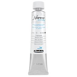 Schmincke Norma Blue Water-Mixable Oil Paint - Titanium White, 120 ml, tube