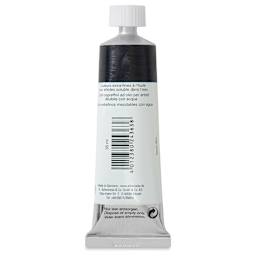Schmincke Norma Blue Water-Mixable Oil Paint - Mineral Black, 35 ml, back of the tube