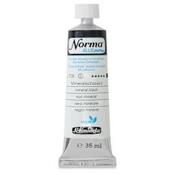 Schmincke Norma Blue Water-Mixable Oil Paint - Mineral Black, 35 ml, tube