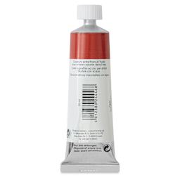 Schmincke Norma Blue Water-Mixable Oil Paint - Cadmium Red Hue Deep, 35 ml, back of the tube